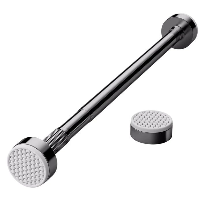 27MM Diameter 1.6-2.5M Extendable Clothesline Pole Stainless Steel Curtain Rod for Bathroom / Balcony - Original Color - 1