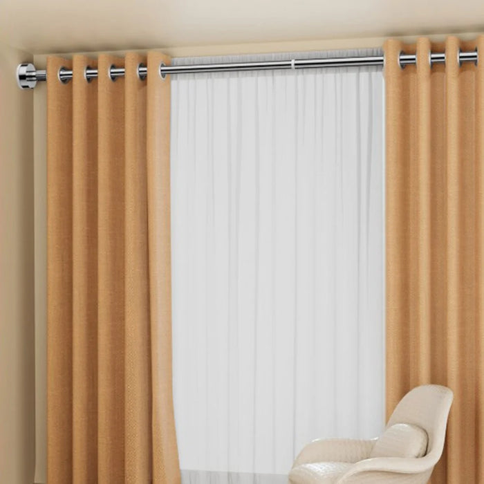 27MM Diameter 1.6-2.5M Extendable Clothesline Pole Stainless Steel Curtain Rod for Bathroom / Balcony - Original Color - 7