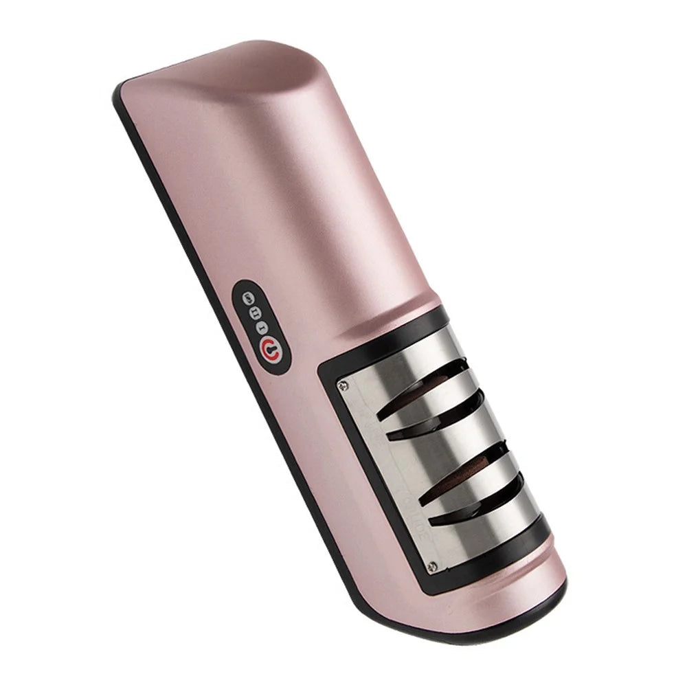 Electric Sharpener Multi-Function Automatic Knife Sharpening Machine for Home - Pink - 1