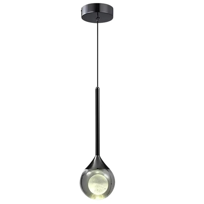 Crystal Moon Pendant Light 5W LED 3 Colors Light for Kitchen Bedroom Living Room - Black - 1