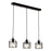 Pendant Light Rectangle Ceiling Plate with 3 Lighting Metal Cage Lampshade (E27 Lamp Cap, without Bulb) - 2