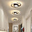 Round LED Ceiling Light 3 Color Temperatures Flush Mount Light for Kitchen Bedroom Laundry Closet Room - Black - 4