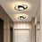 Round LED Ceiling Light 3 Color Temperatures Flush Mount Light for Kitchen Bedroom Laundry Closet Room - Black - 5