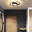 Round LED Ceiling Light 3 Color Temperatures Flush Mount Light for Kitchen Bedroom Laundry Closet Room - Black - 6
