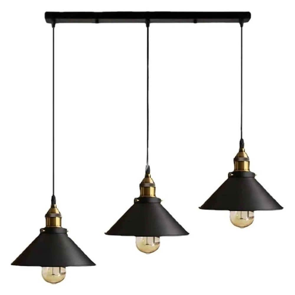 3-head Vintage Pendant Light for Kitchen Dining Bedroom Loft Russia Pendant Lamp Compatible with E27 Bulb (No Bulb) - 1