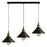 3-head Vintage Pendant Light for Kitchen Dining Bedroom Loft Russia Pendant Lamp Compatible with E27 Bulb (No Bulb) - 1