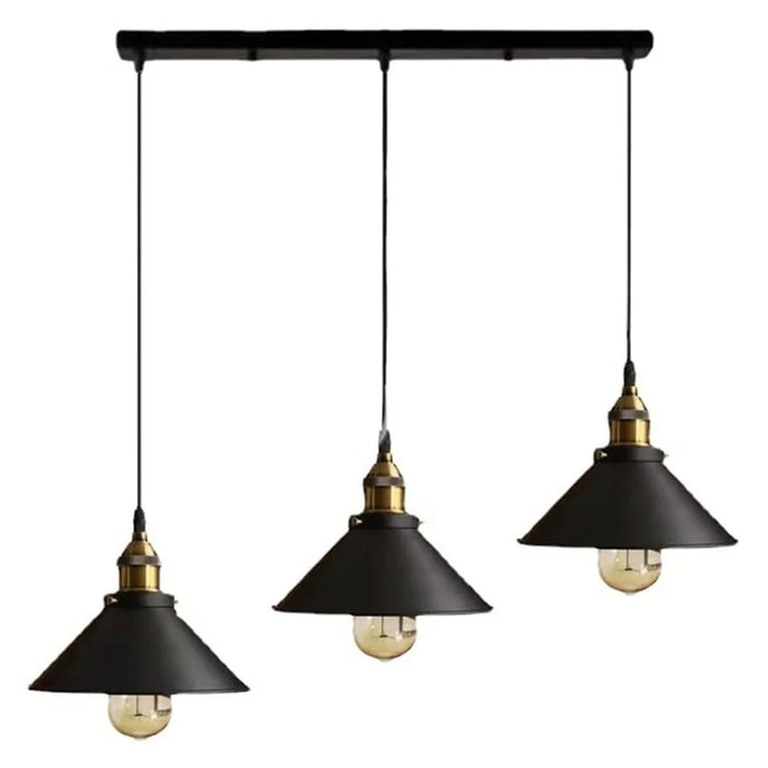 3-head Vintage Pendant Light for Kitchen Dining Bedroom Loft Russia Pendant Lamp Compatible with E27 Bulb (No Bulb) - 1