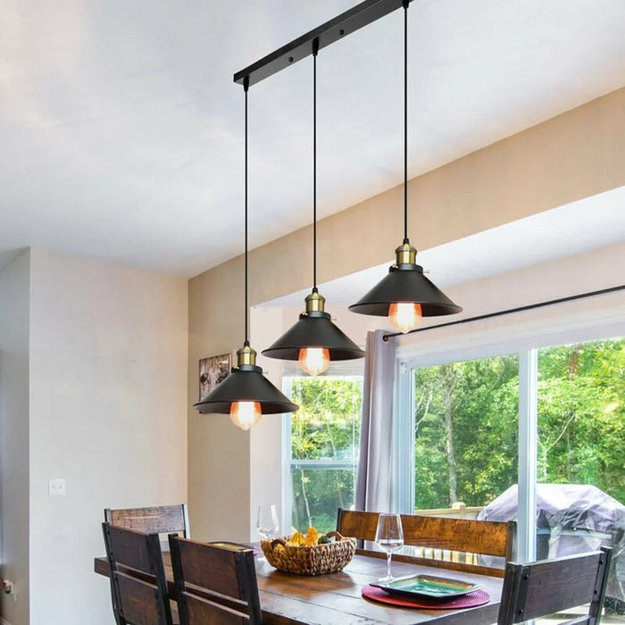 3-head Vintage Pendant Light for Kitchen Dining Bedroom Loft Russia Pendant Lamp Compatible with E27 Bulb (No Bulb) - 5