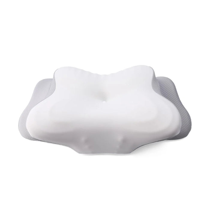 Ultra Soft Memory Foam Pillow Ergonomic Neck Support Cervical Pillow for Side Sleepers - Silver White - 1