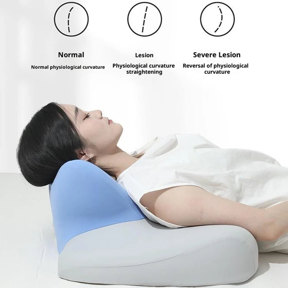 Memory Foam Pillow for Prone Sleeping Gaming Multifunctional Cervical Support Cushion - Violet - 5