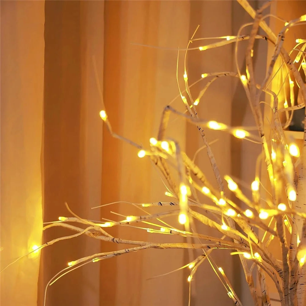 1.2m Simulation White Birch Tree Light with 48 LED Light for Christmas Home Garden Landscape Lamp EU Plug - 3