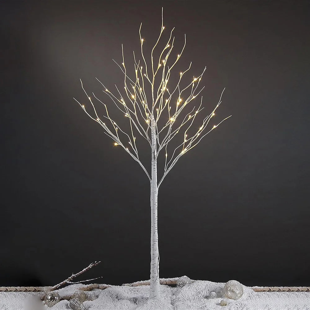 1.2m Simulation White Birch Tree Light with 48 LED Light for Christmas Home Garden Landscape Lamp EU Plug - 7