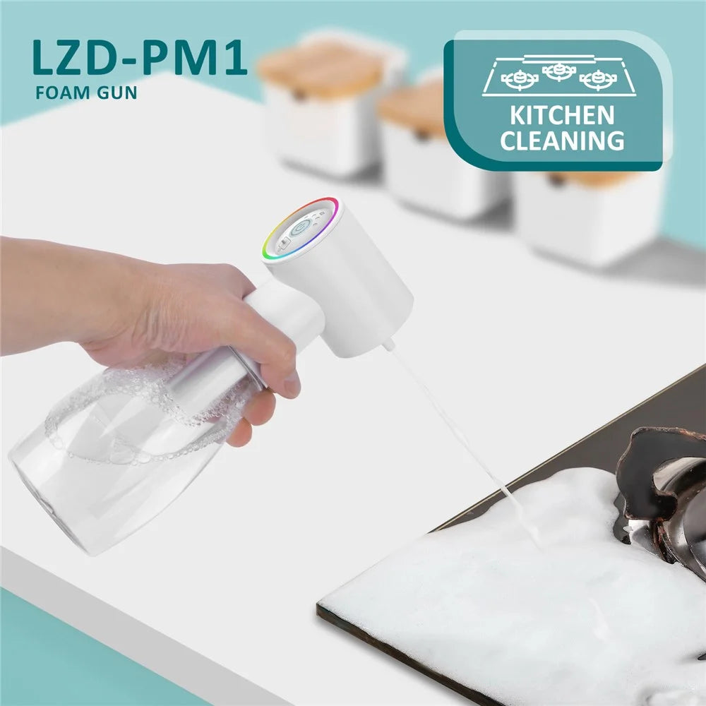 Color-Changing Light Electric Soap Foam Dispenser Auto Foaming Machine for Home / Bathroom - 6