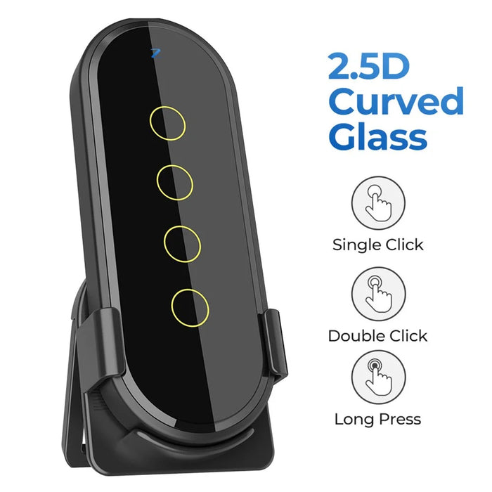 TM-YKQ004 4 Gang  Tuya ZigBee Wireless Touch Smart Switch Light Remote Control - Black - 2