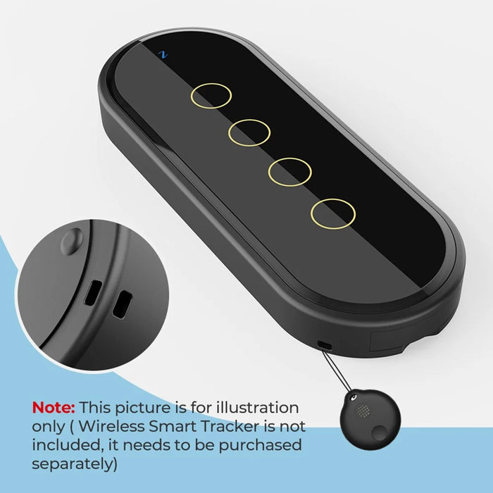 TM-YKQ004 4 Gang  Tuya ZigBee Wireless Touch Smart Switch Light Remote Control - Black - 7