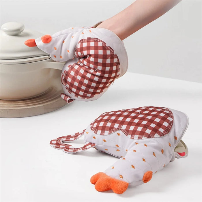 CLS 1 Pc Heat Resistant Baking Glove Anti Scald Microwave Oven BBQ Glove Anti Slip - 4