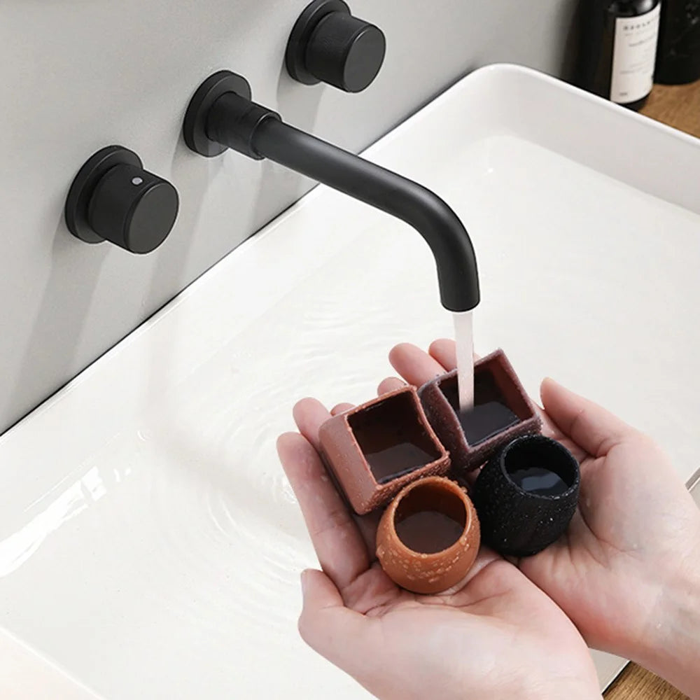 8Pcs Small Square Furniture Foot Covers for 20-30mm Table  /  Chair Legs Noise Reduction Wear Resistant Chair Leg Caps - Brown - 2