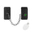 FQ23 Fingerprint Chain Safety Lock Child Pet Proof with Electronic Key for Refrigerator Window Sliding Door - Black - 1