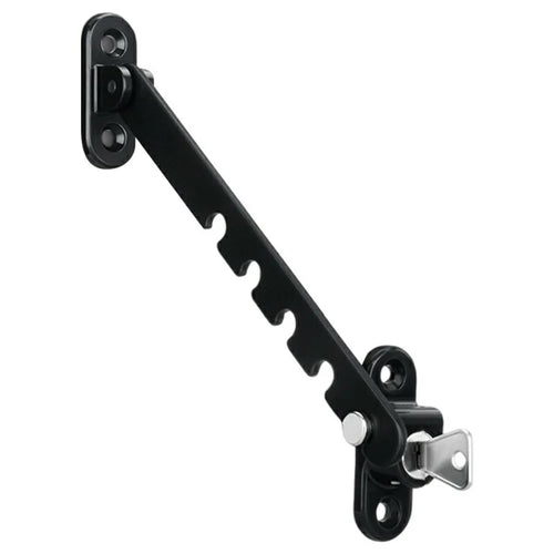 U-Shaped Carbon Steel Child Safety Lock External Lock Catch Angle Limiter Wind Brace Fixator for Doors Windows - Black - 1