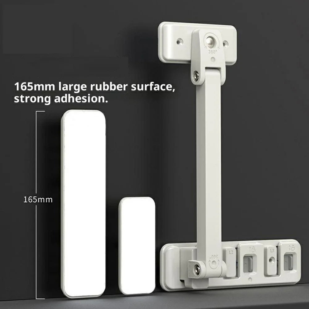 No Drill Self Adhesive Window Lock 3-Level Safety Distance Adjustment Casement Window Stopper - 5