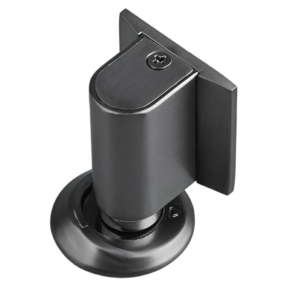 No-Drill Invisible Door Stopper Dual Magnetic Strong Hold Windproof Mute Cushioning Silicone Pad Anti-Collision - Gunmetal Gray - 1