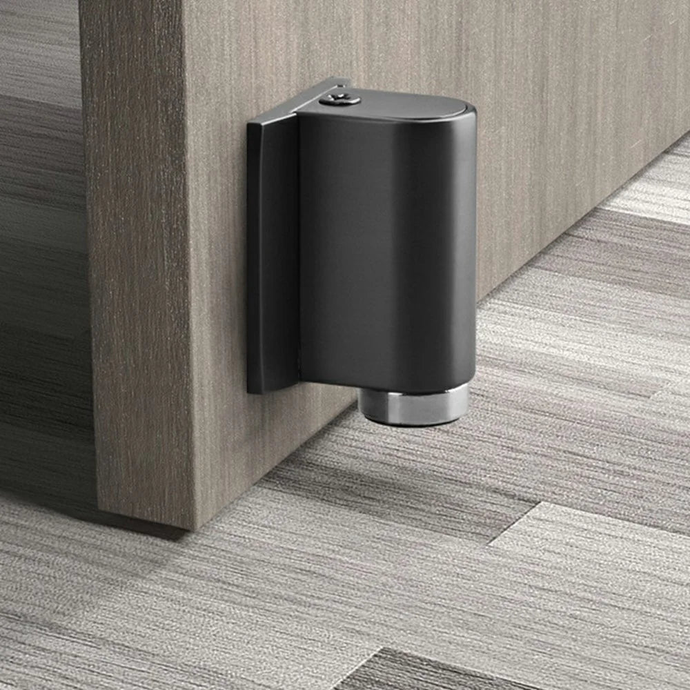 No-Drill Invisible Door Stopper Dual Magnetic Strong Hold Windproof Mute Cushioning Silicone Pad Anti-Collision - Gunmetal Gray - 7