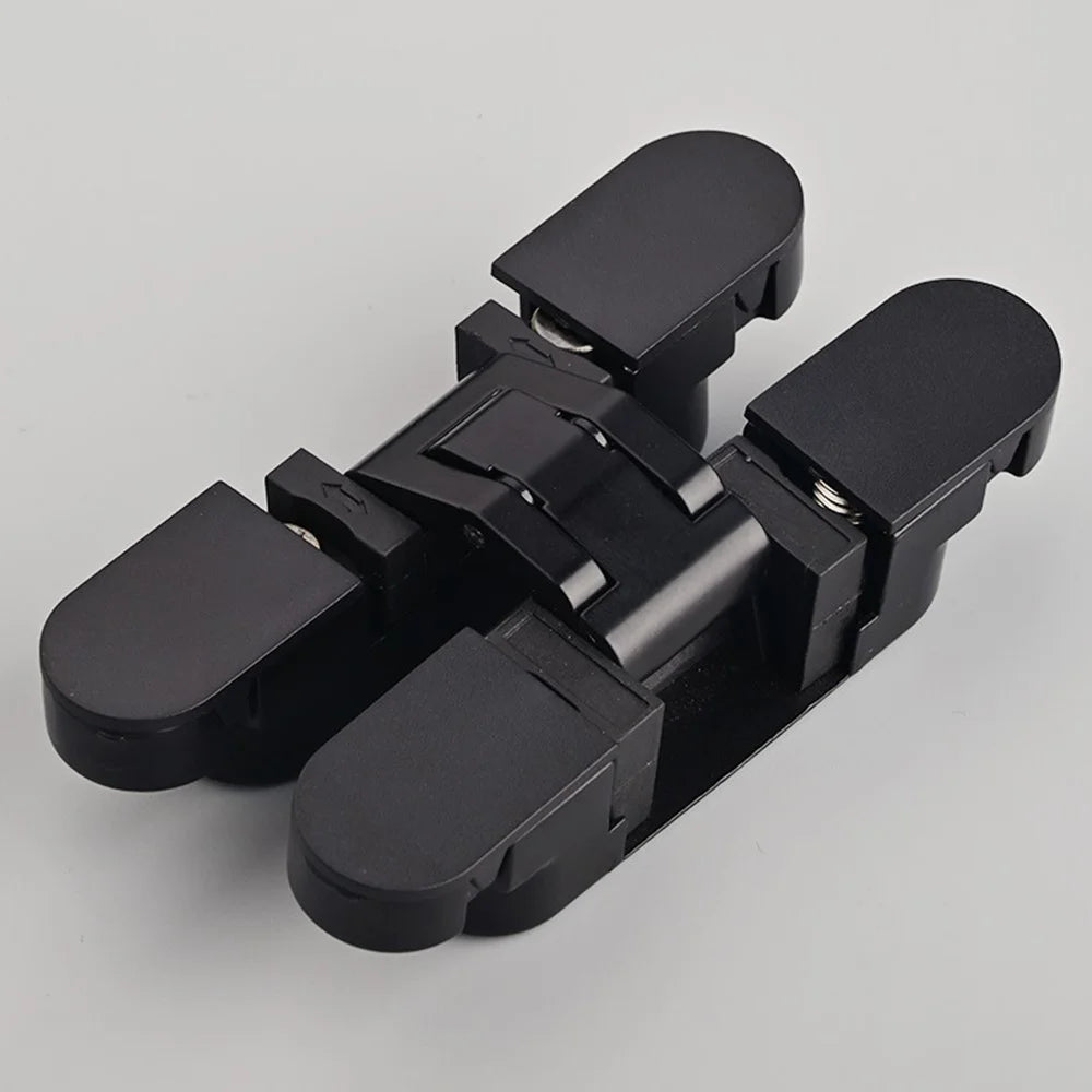Adjustable Concealed Cabinet Hinges Hidden Cross Hinge for 18-20mm Thickness Doors - Black - 1