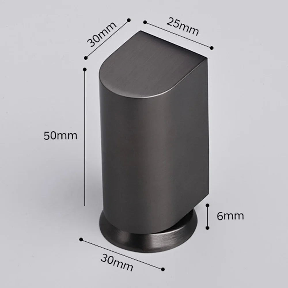 Zinc Alloy Invisible Magnetic Door Stopper Anti-Collision Windproof No-Drill Door Holder for Bedroom Bathroom - Brushed Nickel - 5