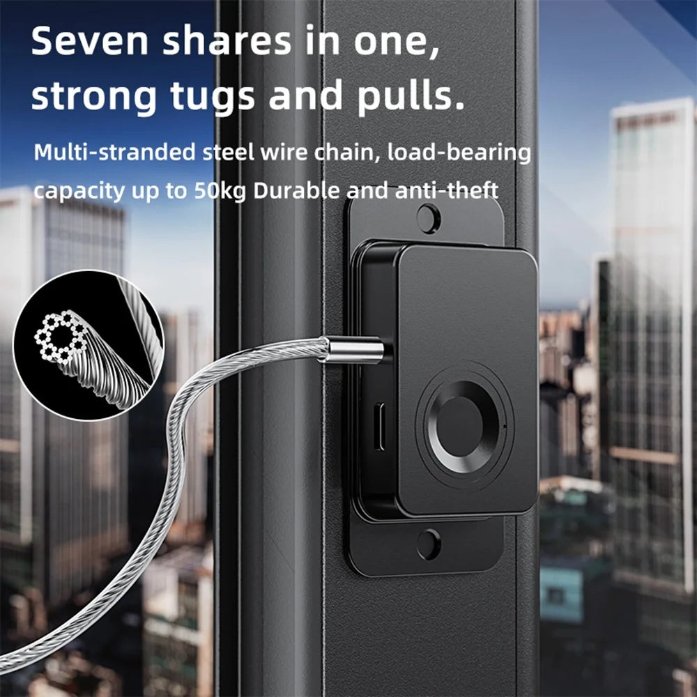 FQ20 Smart Fingerprint Lock USB-C Fast Charge Electronic Door Lock for Fridge Drawer Cabinet - White - 5