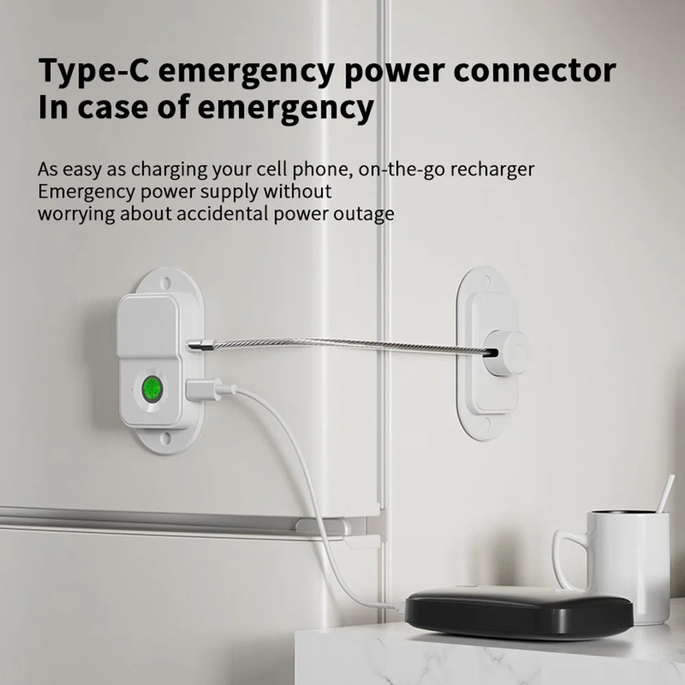 FQ25 Fingerprint Child Safety Lock Long Battery Life Smart Pet Protection Lock USB-C Fast Charge for Cabinets Drawers - 3