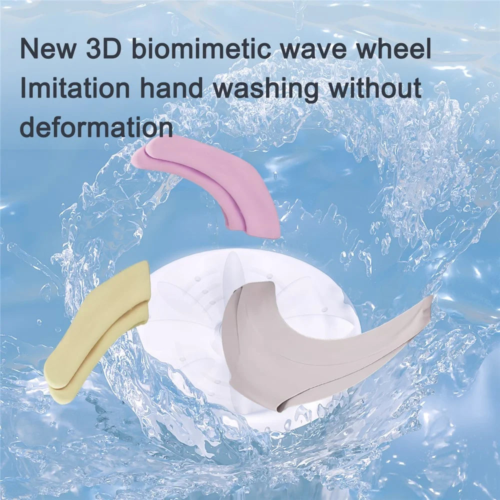 360° Deep Cleaning Mini Wireless Laundry Cup 3D Bionic Pulsator Underwear Automatic Washer 5  /  15min Wash Modes - 3