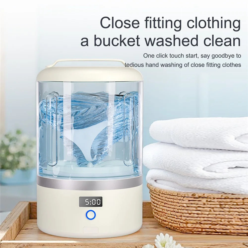 360° Deep Cleaning Mini Wireless Laundry Cup 3D Bionic Pulsator Underwear Automatic Washer 5  /  15min Wash Modes - 7