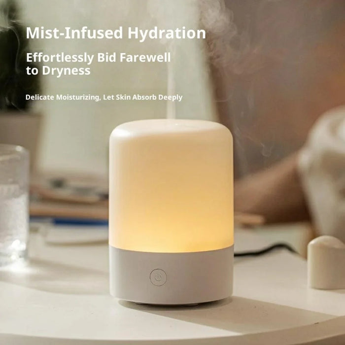 7 Color Aroma Diffuser USB Ultrasonic Humidifier Desktop Essential Oil Scent Machine for Bedroom - White  /  DQ712 - 3