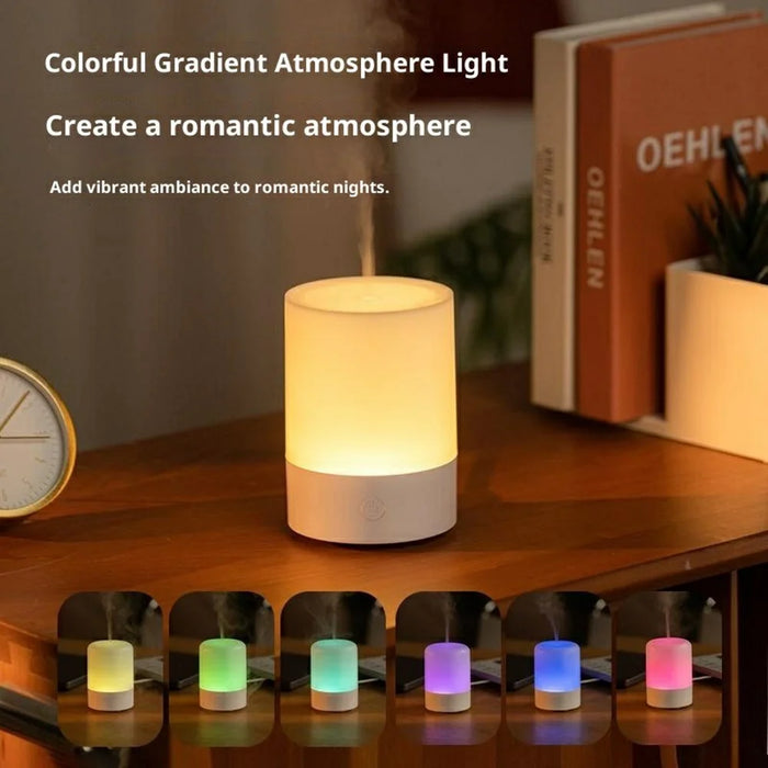 7 Color Aroma Diffuser USB Ultrasonic Humidifier Desktop Essential Oil Scent Machine for Bedroom - White  /  DQ712 - 4