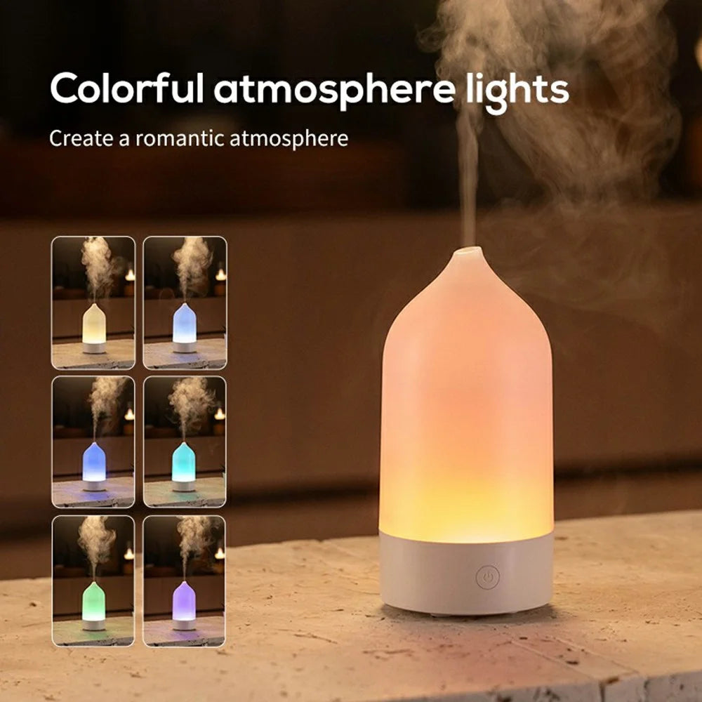 USB Vase Aroma Diffuser Low Power Consumption Desktop Ambient Mist Lamp for Home - White - 6