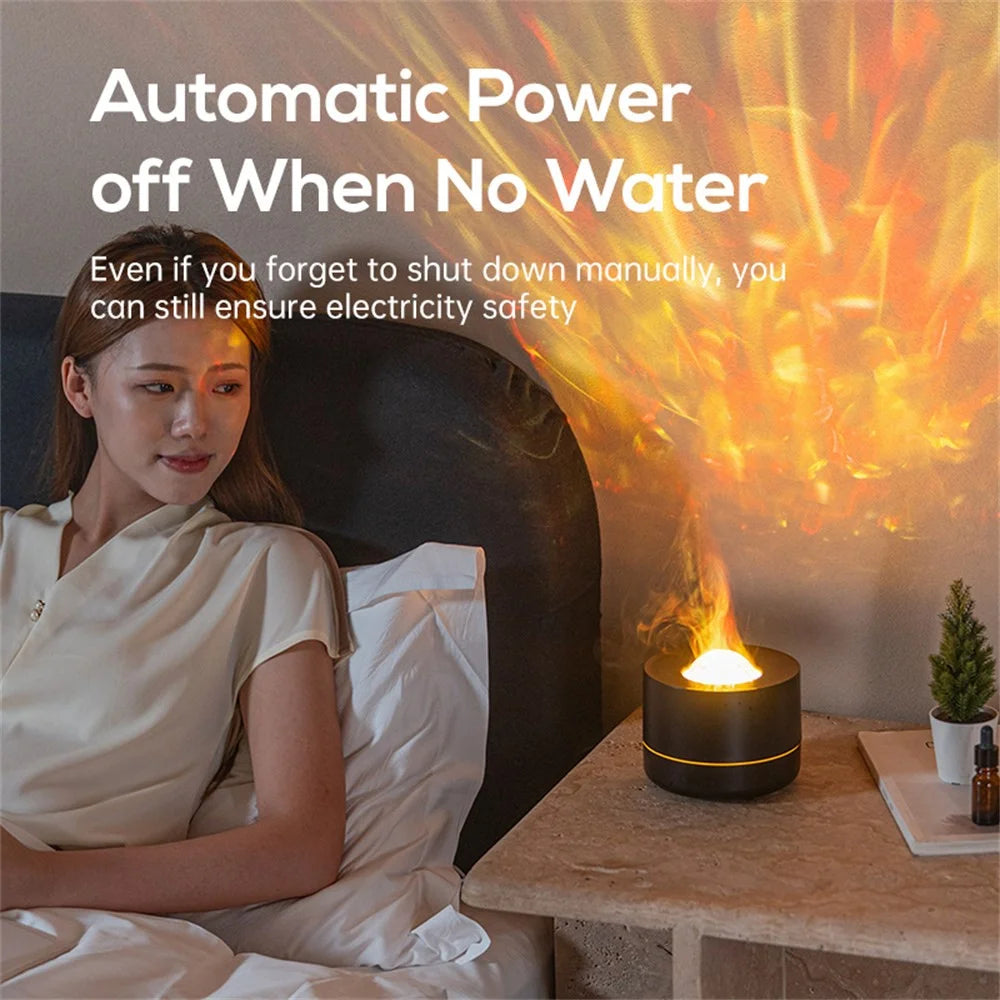 Starry Sky Projector Humidifier USB Desktop Colorful Water Wave Atmosphere Light Aroma Diffuser - Black - 4