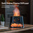 USB Salt Stone Flame Diffuser 3D Fire Effect Air Humidifier with 7 Color Lights for Home / Office Desktop - Black - 2