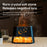 USB Salt Stone Flame Diffuser 3D Fire Effect Air Humidifier with 7 Color Lights for Home / Office Desktop - Black - 3