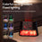 USB Salt Stone Flame Diffuser 3D Fire Effect Air Humidifier with 7 Color Lights for Home / Office Desktop - Black - 6