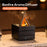 USB Campfire Aroma Diffuser Desktop Air Humidifier with 7-Color Gradient Flame Effect - Black - 2