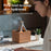 USB Campfire Aroma Diffuser Desktop Air Humidifier with 7-Color Gradient Flame Effect - Black - 4