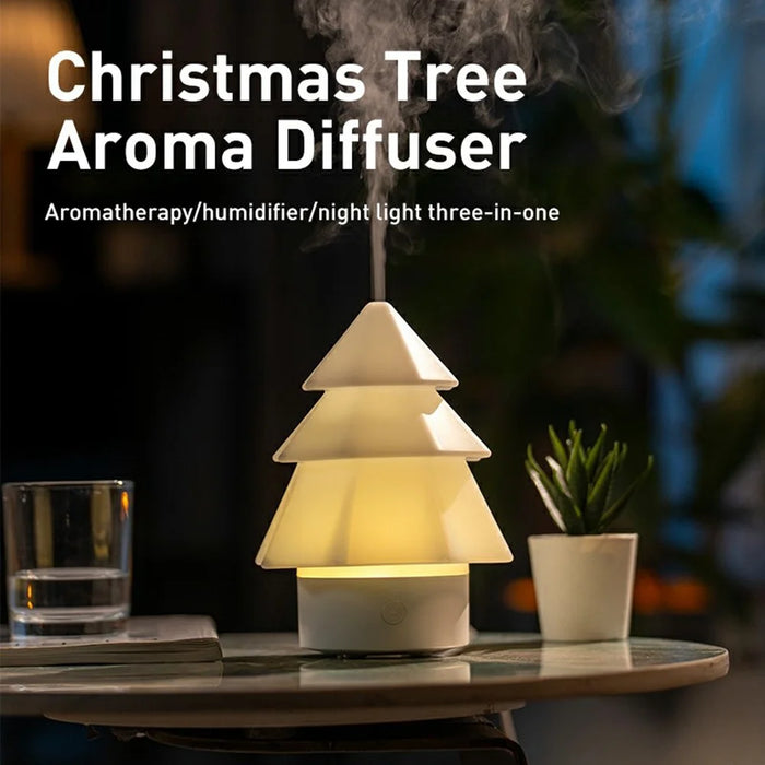 Desktop Christmas Tree Aroma Diffuser USB Mist Ambient Lamp Intelligent Safety Protection for Home - 2