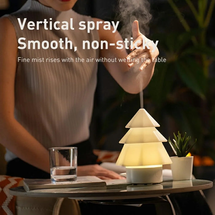 Desktop Christmas Tree Aroma Diffuser USB Mist Ambient Lamp Intelligent Safety Protection for Home - 5