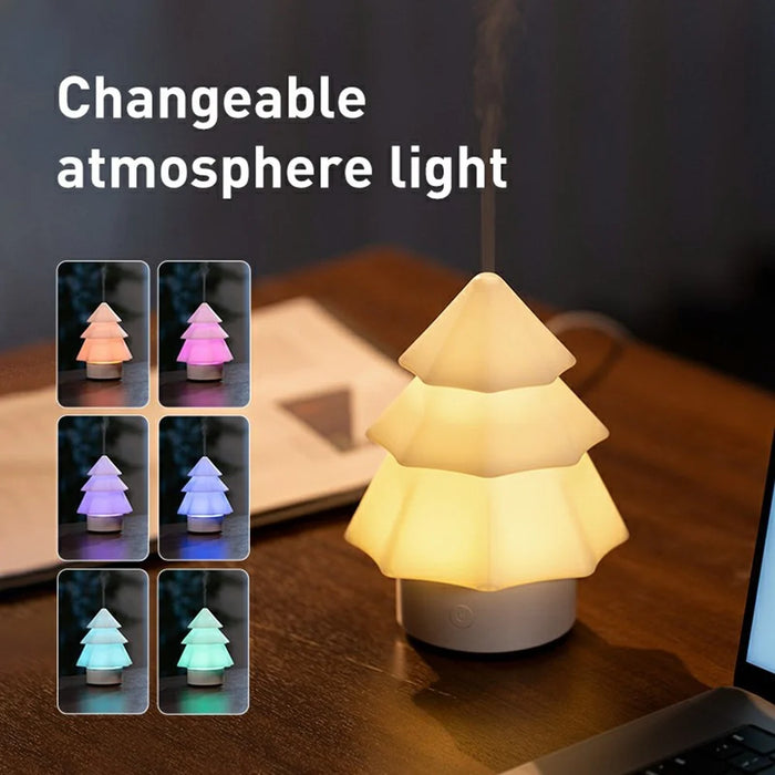 Desktop Christmas Tree Aroma Diffuser USB Mist Ambient Lamp Intelligent Safety Protection for Home - 6