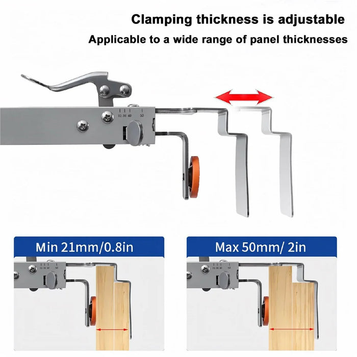 Adjustable Drawer Clamp Push-Button Quick Release Fixing Tool No-Handle Installation Assistant for Drawers - 3
