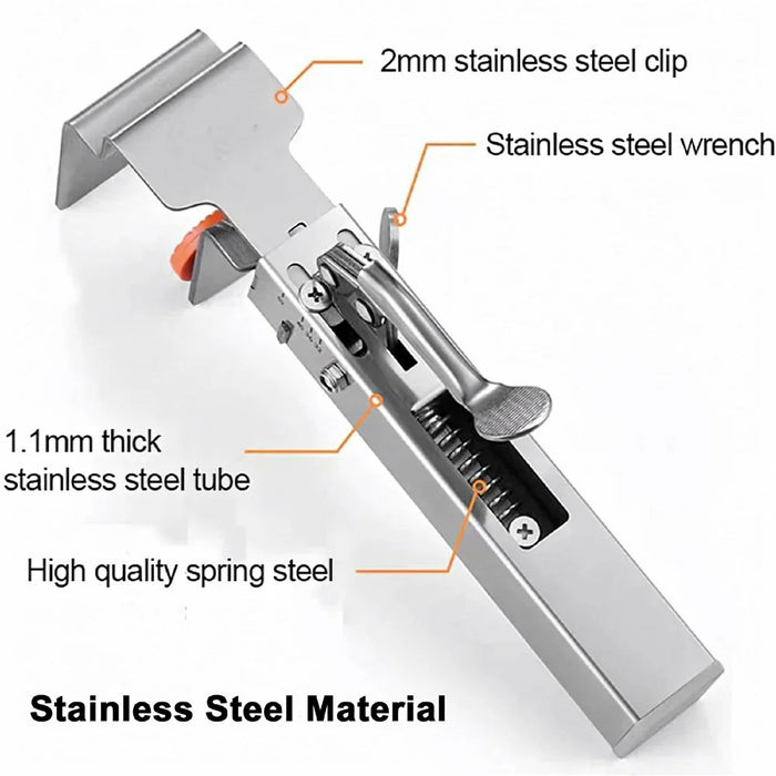 Adjustable Drawer Clamp Push-Button Quick Release Fixing Tool No-Handle Installation Assistant for Drawers - 4