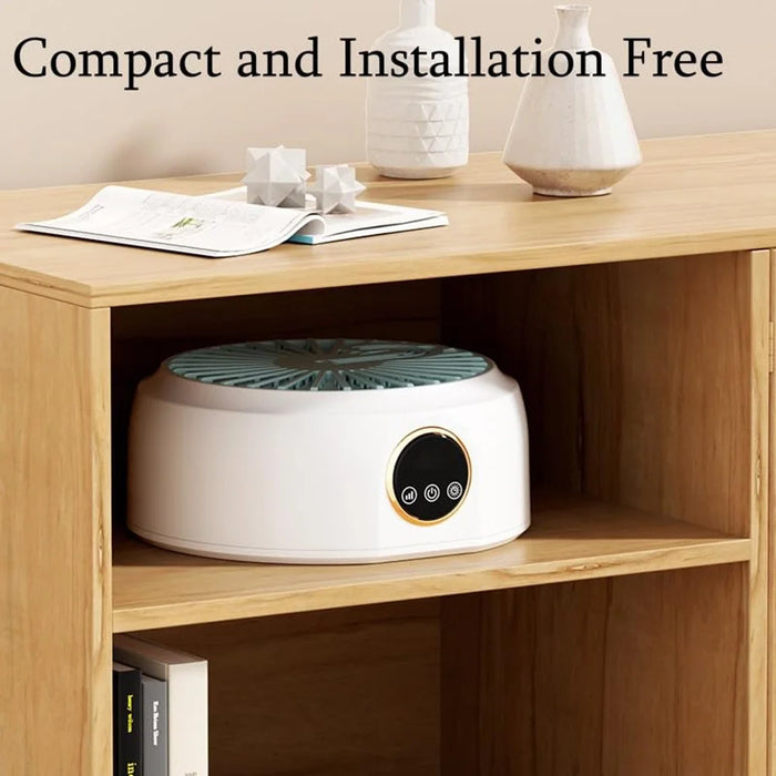360° Circulation Foldable Clothes Dryer 68°C Constant Temp Drying Machine 10KG Large Capacity - EU Plug  /  Milky White - 3