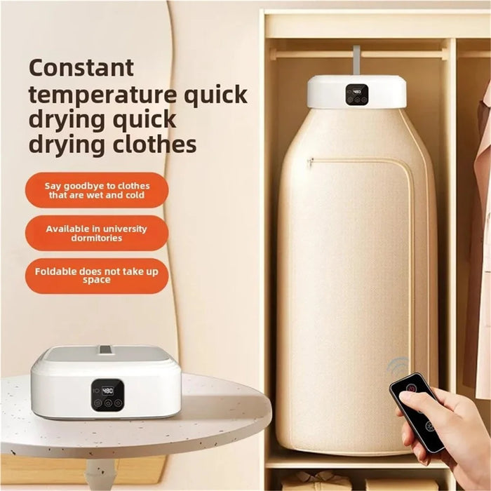 UV Blue Light 60°C Sterilizing Foldable Drying Machine 360° Hot Air Circulation Baby Clothes Dryer - EU Plug - 6