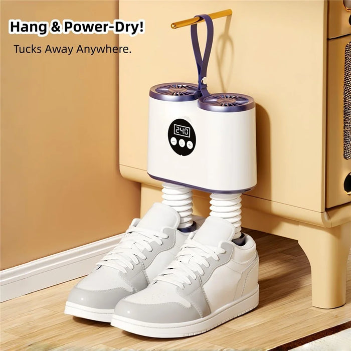 55°C Constant Heat UV Sterilizing Smart Shoe Dryer Dual Fan Fast Drying Retractable Shoe Warmer 8-Speed Timer - 5