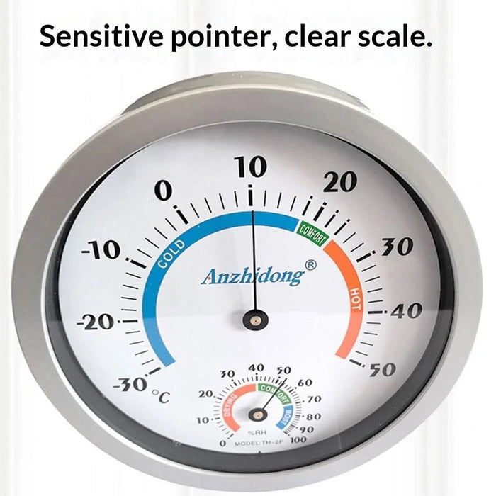 ANZHIDONG Temperature Humidity Meter for Home Pharmacy Wall Mounted Mechanical Thermometer Hygrometer - 4